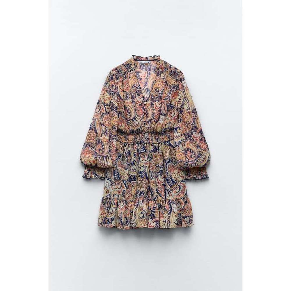 PRINTED MINI DRESS - Picture 6 of 9